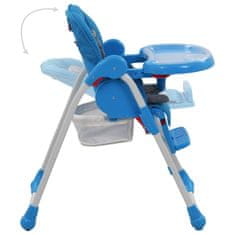 Vidaxl Vysoká detská jedálenská stolička modrá a sivá