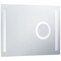 Vidaxl Kúpeľňové LED nástenné zrkadlo s dotykovým snímačom 80x60 cm