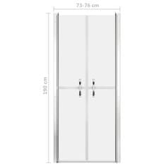 Vidaxl Sprchové dvere, matné, ESG 76x190 cm