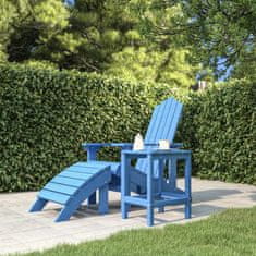 Vidaxl Záhradný stôl Adirondack, námornícka modrá, 38x38x46 cm, HDPE