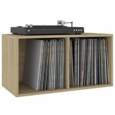 Vidaxl Box na vinylové platne farba dubu sonoma 71x34x36 cm drevotrieska