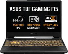 ASUS TUF Gaming F15 (FX506HF-HN004W), čierna