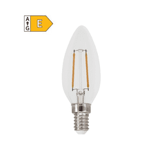 Diolamp LED Filament Candle žiarovka číra C35 2W/230V/E14/6000K/265Lm/360°