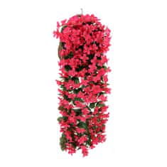 Cool Mango Umelý visiaci kvetinový záves, vhodný pre vonkajšie aj vnútorné použitie, visiaca kvetina, 80 cm - Hangyplant, Ružový