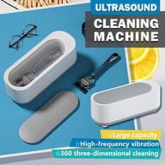 Netscroll Ultrazvuková čistička, ultrazvukové čistenie šperkov, ortodontických prístrojov, okuliarov, hodiniek, mincí a zubných protéz, vynikajúce hĺbkové čistenie, malé a prenosné, UltrasoundMachine