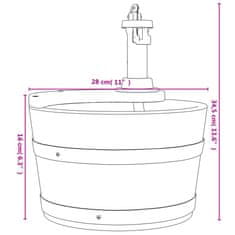 Petromila vidaXL Vodná fontána s čerpadlom 28x28x34,5 cm masívna jedľa
