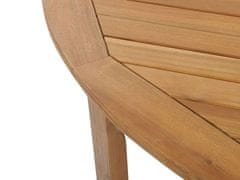 Beliani Okrúhly záhradný stôl z akáciového dreva 150 cm svetlé drevo TOLVE