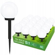 LUMILED 16x Solárna záhradná lampa LED do zeme ATRIS 10cm