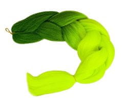 Iso Trade Vlasy Kanelové syntetické Copánky Ombre zelené neon ISO
