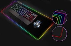 CoolCeny Herná podložka pod myš a klávesnicu s RGB podsvietením – 80 x 30 cm