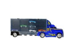 Mega Creative Kovové nákladné auto, odťahovka/kontajner s malými autami a cestným príslušenstvom 3+ MEGA CREATIVE, chlapčenské