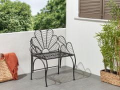 Beliani Kovová záhradná stolička čierna LIGURIA