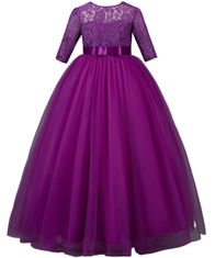Princess Dievčenské spoločenské šaty veľkosti 128 - fialové