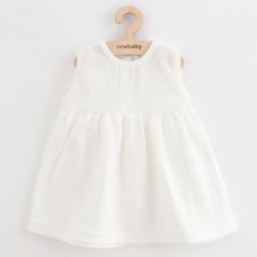 NEW BABY Dojčenské mušelínové šaty Elizabeth 74 (6-9m) Biela