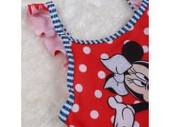 Disney DISNEY Minnie Mouse Dievčenské červené bodkované plavky 4-5 let 104-110 cm