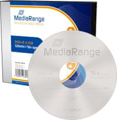MediaRange DVD+R 4,7GB 16x, Slimcasa 5ks