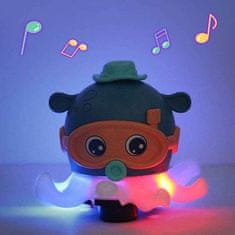 JOJOY® Interaktívna detská hračka chobotnica s hudbou a svetlami – modrá | OCTOPAL