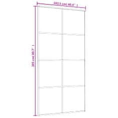 Vidaxl Posuvné dvere čierne 102,5x205 cm ESG sklo a hliník