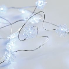 ACA Lightning LED dekoračná girlanda - snehové vločky, studená biela farba, 200 cm, IP20, 2x batéria AA