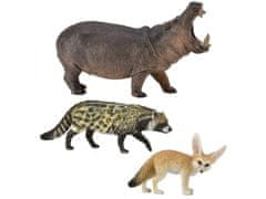 COLLECTA Collecta Figúrky zvierat: líška feneková, cibetka, hroch. Figúrky divokých zvierat 3+ 