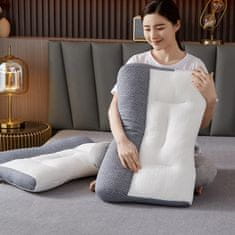 Netscroll Vrcholný ergonomický anatomický vankúš pre pohodlný a kvalitný spánok, ergonomický vankúš, ktorý poskytuje optimálnu podporu krku a chrbta pre všetky spacie polohy, ErgonomicPillow