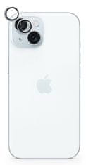 EPICO hliníkové ochranné sklo na šošovky fotoaparátu pre iPhone 15 / 15 Plus 81112151600001 - modrá