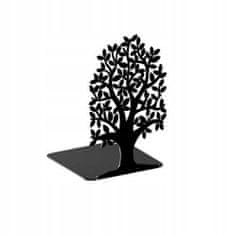 GAMET Podpera na police na knihy oceľový strom 18 cm čierna
