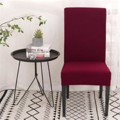HOME & MARKER® Elastické prateľné viacfarebné poťahy na stoličky (4ks) – bordová | CHAIRGLAM