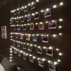 Mormark Reťazové osvetlenie so sponami na zavesenie fotografií (3 m) | PHOTOGLO