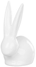 Strend Pro Dekorácia MagicHome, Zajačik s dlhými ušami, biely, porcelán, veľkonočný, 10,1x6,5x13,1 cm