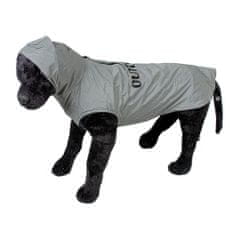 Duvo+ športový prší plášť z reflexnej látky pre psov XL 70cm sivý