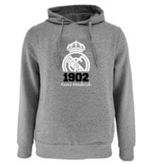 FAN SHOP SLOVAKIA Mikina Real Madrid FC, sivá, kapucňa, zips | M