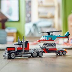 LEGO Creator 31146 Nákladiak s plochou korbou a helikoptéra