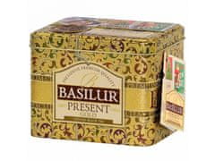 Basilur BASILUR Present Gold - čierny čaj vo forme lístkov v ozdobnej plechovke, vianočný čaj 100 g x1