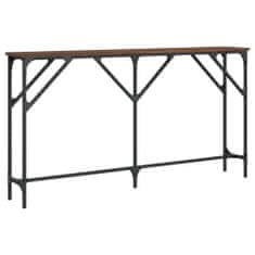 Vidaxl Konzolový stolík hnedý dub 140x23x75 cm kompozitné drevo