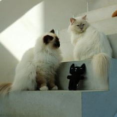EBI D&D I LOVE HAPPY CATS Zeno- plyšová hračka pre mačky plniteľná catnipom 12x4x18cm čierna