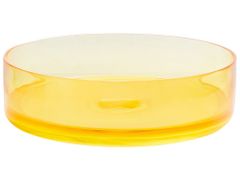 Beliani Okrúhle umývadlo 36 cm žlté TOLOSA