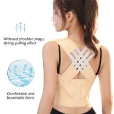 Korektor držania tela, korektor pre správnu držu a oporu chrbta, prispôsobiteľný korektor držania chrbtice, CorrectPosture, S