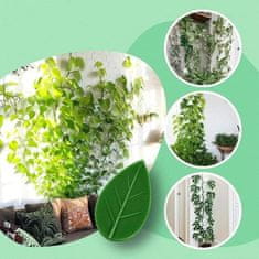 Netscroll 20 samolepiacich sponiek pre vedené lezenie rastlín, držiak na rastliny vo forme listov – bez vŕtania!, dekorácia pre dom a záhradu, ideálne pre kvety lezúce, káble, alebo svetielka, FixtureClips