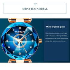 Netscroll Hodinky PremiumWatch, elegantné dámske hodinky, modrá