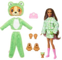 Mattel Barbie Cutie Reveal Barbie v kostýme - psík v zelenom kostýme žabky HRK22
