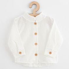NEW BABY Dojčenská mušelínová košeľa Soft dress béžová 62 (3-6m) Béžová