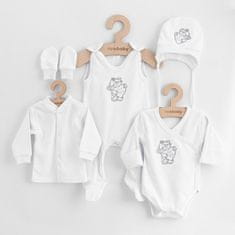NEW BABY 5-dielna dojčenská súpravička do pôrodnice Classic biela 50 Biela