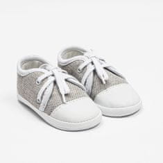 NEW BABY Dojčenské tenisky capačky jeans sivá 3-6 m Sivá