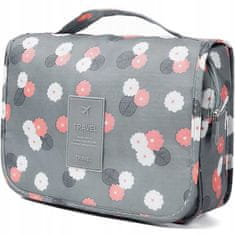 MG Flower Cosmetic Bag kozmetická taška 4L, sivá
