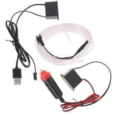 KIK  KX4956 LED ambientné osvetlenie pre auto/auto USB/12V páska 3m biela
