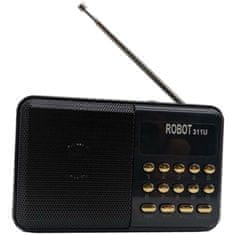  XJ5097 Mini vreckové rádio USB červené