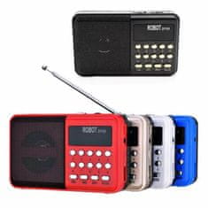  XJ5097 Mini vreckové rádio USB červené