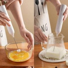 HOME & MARKER® Bezdrôtový kompaktný napeňovač mlieka a šľahač 2v1 (2x hlavice na miešanie) | FROTHO