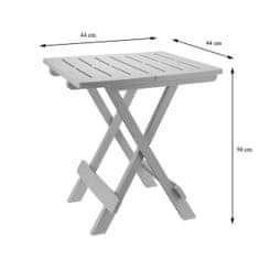 Dekorstyle Skladací balkónový stôl PROGARDEN 50 cm sivý
